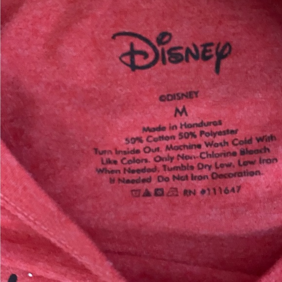 Captain Hook Disney Tshirt Adult Medium Red Cartoon Peter Pan Smee Pirate Tee - Picture 2 of 5